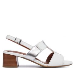 Sandały Ara. Białe sandały damskie Ara, bez wzorów, bez obcasa, na słupku. Za 489.99 zł.