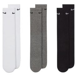Amortyzowane Skarpety Do Butów Unisex Dla Dorosłych (zestaw 3 Sztuk). Białe skarpetki męskie Nike, bez wzorów, z bawełny. Za 155.99 zł.
