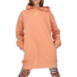 Bluza polarowa Nike Club. Brązowe bluzy sportowe damskie Nike, bez wzorów, z dresówki, bez ramiączek, bez kaptura. Za 228.99 zł.