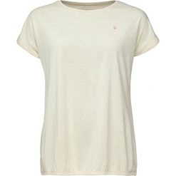 Damska koszulka LOAP Buda M — lekka, z nitką Lurex. Białe bluzki damskie ZSPORT, m, bez wzorów, bez kołnierzyka, bez ramiączek. Za 147.99 zł.