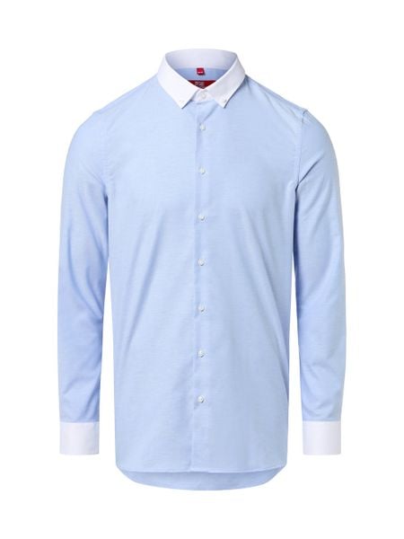Finshley & Harding London Koszula Mężczyźni Slim Fit Bawełna niebieski|biały, 35-36. Białe koszule męskie Finshley & Harding London, m, bez wzorów, z bawełny, bez kołnierzyka, bez ramiączek. Za 159.95 zł.