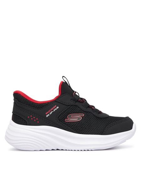 Skechers Sneakersy Slip-ins: Bounder Pro 404208N Czarny. Czarne buty sportowe chłopięce Skechers, bez wzorów, z materiału, bez zapięcia. Za 159.99 zł.