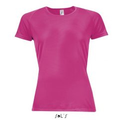 Koszulka damska Sol's Sporty. Czerwone t-shirty damskie SOL'S, s, bez wzorów, bez kołnierzyka. W wyprzedaży za 28.50 zł.
