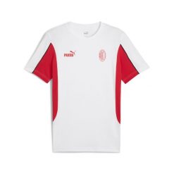 Męska koszulka AC Milan ftblARCHIVE PUMA White For All Time Red. Białe t-shirty sportowe męskie Puma, m, z gumy, bez ramiączek, do piłki nożnej. W wyprzedaży za 129.00 zł.