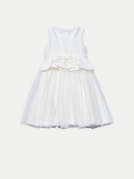 Abel & Lula Sukienka elegancka 5034 Biały Regular Fit. Białe sukienki dziewczęce Abel & Lula, bez wzorów, z syntetyku, bez ramiączek. Za 459.99 zł.