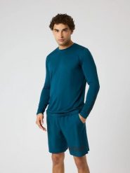 Bjorn_borg BORG LONG SLEEVE T-SHIRT z recyklingowanego poliestru – REFLECTING. Szare koszulki męskie z długim rękawem Björn Borg, m. Za 249.50 zł.