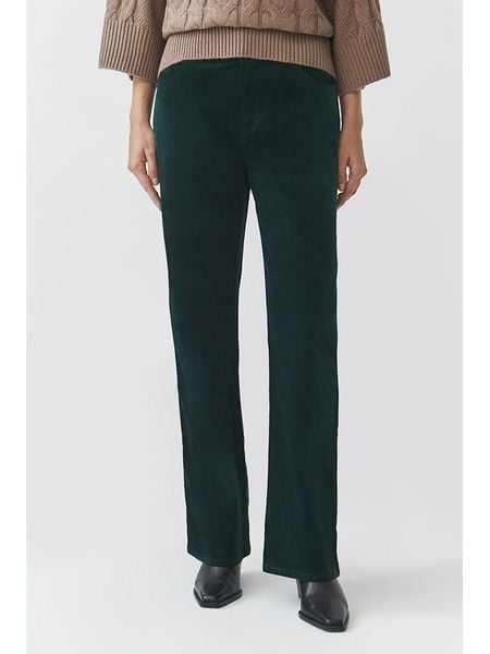 TATUUM Spodnie w kolorze ciemnozielonym rozmiar: 38. Zielone spodnie materiałowe damskie Tatuum, z aplikacjami, z materiału, klasyczne, z podwyższonym stanem. Za 135.49 zł.