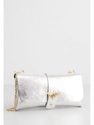 Christian Laurier Skórzana torebka w kolorze srebrnym - 23 x 12,5 x 2 cm rozmiar: onesize. Szare torebki klasyczne damskie Christian Laurier, bez wzorów, z materiału, bez dodatków. Za 208.95 zł.