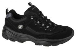 Buty sportowe Sneakersy damskie, I-Conik. Czarne buty sportowe na co dzień damskie Skechers, bez wzorów, z materiału, trekkingowe. Za 269.99 zł.