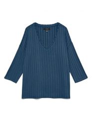 Vero Moda Sweter w kolorze niebieskim rozmiar: XL. Niebieskie swetry klasyczne damskie Vero Moda, xl, bez kołnierzyka. Za 52.42 zł.