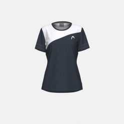 TIE-BREAK Damska Koszulka Tenisowa. Niebieskie bluzki damskie HEAD, bez wzorów, sportowe, z asymetrycznym kołnierzem, bez ramiączek. Za 260.00 zł.