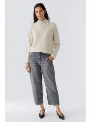 Oui Sweter w kolorze kremowym rozmiar: 38. Brązowe golfy damskie Oui, bez wzorów, z wełny, bez ramiączek. Za 257.31 zł.