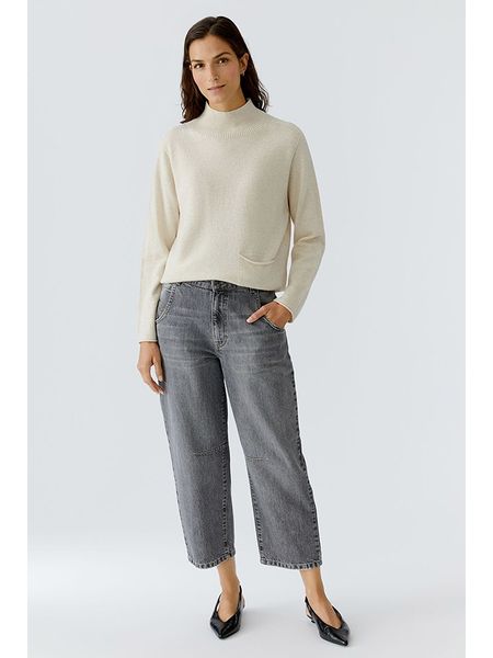 Oui Sweter w kolorze kremowym rozmiar: 38. Brązowe golfy damskie Oui, z wełny, bez kołnierzyka. Za 270.39 zł.