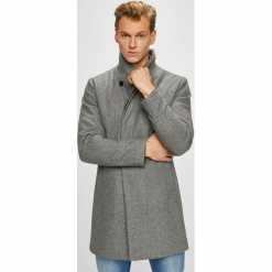Premium by Jack&Jones - Płaszcz. Szare płaszcze męskie Premium by Jack&Jones, m, bez wzorów, z materiału. W wyprzedaży za 499.90 zł.