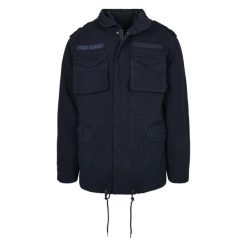 Męska Kurtka M65 Giant Padded Jacket. Niebieskie kurtki męskie BUILD YOUR BRAND, l, bez wzorów, z puchu, sportowe, bez kaptura. Za 741.99 zł.