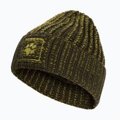 Czapka zimowa Jack Wolfskin Badge Beanie. Zielone czapki męskie Jack Wolfskin, na zimę, bez wzorów, z materiału. Za 119.99 zł.