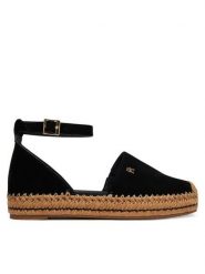 Tommy Hilfiger Espadryle Th Platform Espad Suede Strap FW0FW09144 Czarny. Czarne espadryle damskie Tommy Hilfiger, bez wzorów, ze skóry, bez obcasa. Za 409.99 zł.