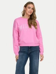 ONLY Bluza 15254183 Różowy Loose Fit. Czerwone bluzy bez kaptura damskie Only, l, z bawełny. Za 109.99 zł.