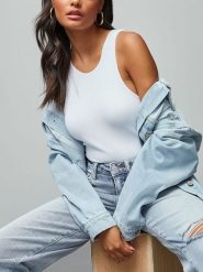 LA Angels Top w kolorze białym rozmiar: L. Białe topy damskie LA Angels, l, bez wzorów, bez kołnierzyka. Za 75.45 zł.