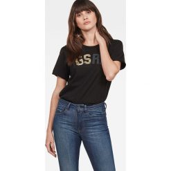 Koszulka w kolorze czarnym. Czarne t-shirty damskie G-Star, l, bez wzorów, z bawełny, bez kołnierzyka. W wyprzedaży za 125.95 zł.