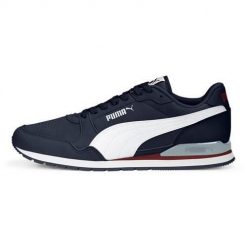 Buty do chodzenia męskie Puma ST RUNNER V3 MESH. Niebieskie buty sportowe na co dzień męskie Puma, z materiału, bez zapięcia, trekkingowe. Za 269.00 zł.