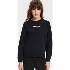 Bluza z napisem - Czarny. Czarne bluzy bez kaptura damskie Reserved, l. Za 119.99 zł.