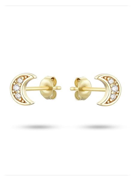 Les Petites Précieuses Pozłacane kolczyki-wkrętki z cyrkoniami rozmiar: onesize. Żółte kolczyki damskie Les Petites Précieuses, z cyrkonią, pozłacane. Za 135.17 zł.