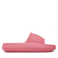 Klapki Guess. Czerwone klapki damskie Guess, z aplikacjami, bez obcasa. Za 129.99 zł.