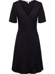 ESPRIT Sukienka w kolorze czarnym rozmiar: XS. Czarne sukienki damskie Esprit, xs, bez wzorów, bez kołnierzyka, bez ramiączek, mini, kopertowe. Za 124.45 zł.