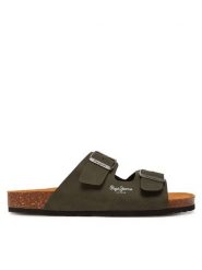 Pepe Jeans Klapki PMS90110 Khaki. Brązowe klapki i japonki męskie Pepe Jeans, z jeansu. Za 209.99 zł.