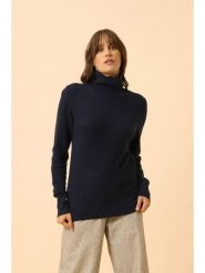 Just Cashmere Kaszmirowy golf "Udny" w kolorze granatowym rozmiar: XXL. Niebieskie golfy damskie Just Cashmere, xxl, bez wzorów, z kaszmiru, bez ramiączek. Za 327.10 zł.