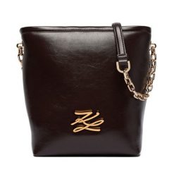 Torebka KARL LAGERFELD. Brązowe listonoszki damskie Karl Lagerfeld, bez wzorów, bez dodatków. Za 1,039.00 zł.