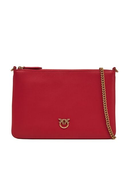 PINKO Torebka 100455 A0F1 R30Q Czerwony. Czerwone torebki klasyczne damskie Pinko, bez wzorów, ze skóry, bez dodatków. Za 419.99 zł.