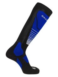 SALOMON Skarpety narciarskie "S/PRO" w kolorze niebiesko-czarnym rozmiar: 39-41. Czarne skarpetki męskie Salomon, bez wzorów, prążkowane. Za 65.54 zł.