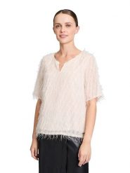 BETTY & CO Bluzka w kolorze kremowym rozmiar: 46. Brązowe bluzki damskie Betty & Co., bez wzorów, bez kołnierzyka, bez ramiączek. Za 69.91 zł.