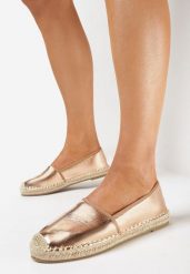 Szampańskie Espadryle Kleorelia. Żółte espadryle damskie Born2be, bez wzorów, bez obcasa, na płaskiej podeszwie. Za 74.99 zł.