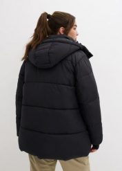 Hydrofobowa kurtka funkcyjna. Czarne kurtki damskie bonprix, bez wzorów, bez kaptura. Za 319.99 zł.