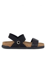 Lasocki Sandały ARC-BIERGE-18 Czarny. Czarne sandały damskie Lasocki, bez wzorów, z materiału, bez obcasa, na płaskiej podeszwie. Za 95.99 zł.