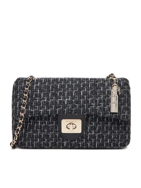 Nine West Torebka EO-Hudson-Harmony-LDA8004A Czarny. Czarne torebki klasyczne damskie Nine West, bez wzorów, z materiału, wizytowe, bez kołnierzyka, bez ramiączek. Za 179.99 zł.