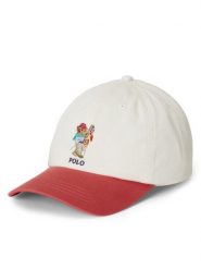 Polo Ralph Lauren Czapka z daszkiem 322B13854001 Biały. Białe czapki dziecięce Polo Ralph Lauren, bez wzorów, z bawełny. Za 229.99 zł.