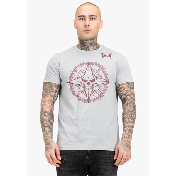 T-shirt regularny Tapout Skrape. Czerwone t-shirty męskie TAPOUT, bez wzorów, bez kołnierzyka. Za 134.50 zł.