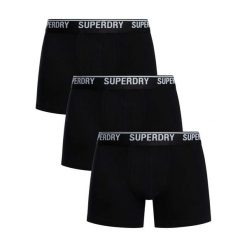 Bokserki Superdry (x3). Czarne bokserki męskie Superdry., bez wzorów, ze skóry. Za 194.40 zł.