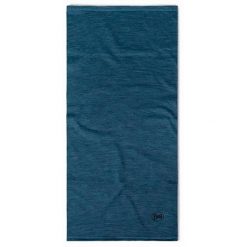 Komin chusta wielofunkcyjna z wełny merino lightweight. Niebieskie szaliki i kominy damskie Buff, na jesień, bez wzorów, z materiału. Za 112.99 zł.