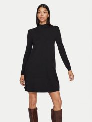 Vila Sukienka dzianinowa Comfy 14087511 Czarny Regular Fit. Czarne sukienki damskie Vila, xl, bez wzorów, z dzianiny, bez kołnierzyka, bez ramiączek. Za 149.99 zł.
