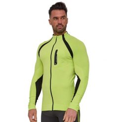 Bluza dresowa termoaktywna rozpinana męska Brubeck ACTIVE PRO. Żółte bluzy bez kaptura męskie Brubeck, m, z dresówki. Za 254.15 zł.