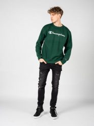 Champion Bluza | HBGF88HY07718 | Mężczyzna | Zielony. Zielone bluzy bez kaptura męskie CHAMPION, m, z bawełny. W wyprzedaży za 129.00 zł.