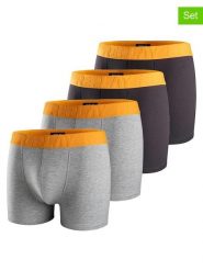 Replay Underwear Bokserki (4 pary) w kolorze pomarańczowo-szaro-czarnym rozmiar: M. Czarne bokserki męskie Replay Underwear, bez wzorów. Za 86.99 zł.