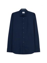 Seidensticker Koszula - Slim fit - w kolorze granatowym rozmiar: 40. Niebieskie koszule męskie Seidensticker, bez wzorów, z bawełny, bez kołnierzyka, bez ramiączek. Za 113.10 zł.