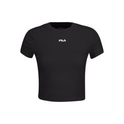 Damski crop top Fila Latina. Czarne topy sportowe damskie Fila, l, bez wzorów, z materiału, bez ramiączek. Za 68.99 zł.