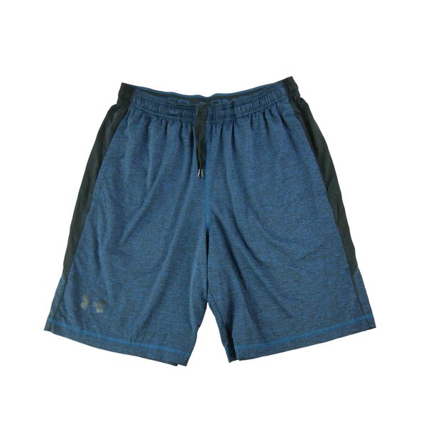 Second life - Spodenki męskie Under Armour - Jak nowy. Niebieskie szorty męskie Under Armour, bez wzorów, z materiału, marine. Za 85.16 zł.
